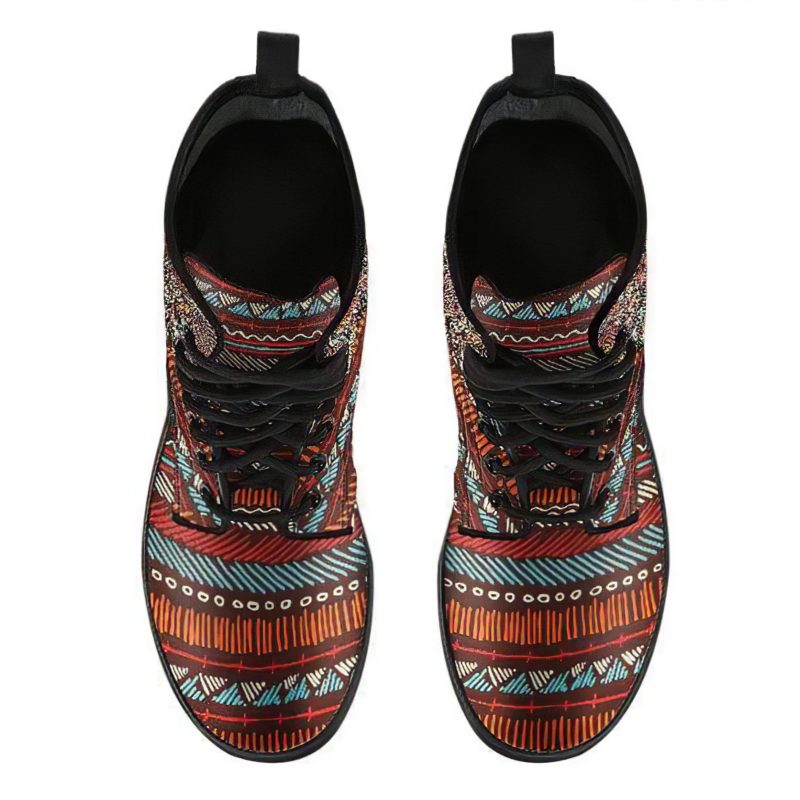 Abstract Bohemian Elephant Leather Boots