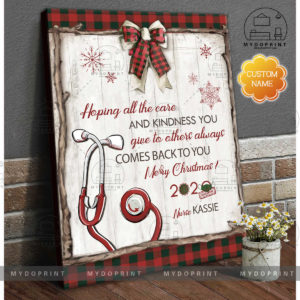Merry Christmas Nurse 2020 Personalized Canvas