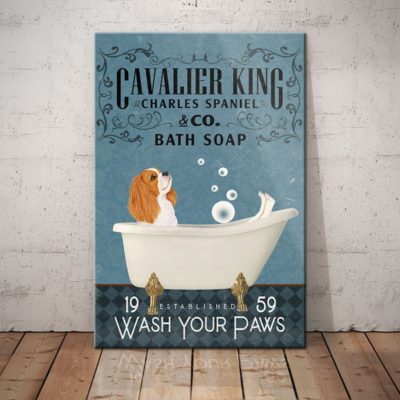 Cavalier King Charles Spaniel Dog Bath Soap Company Canvas FB0808 81O60 Cavalier King CHarles Dog Canvas