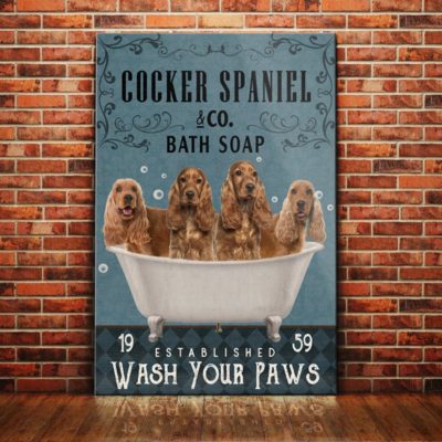 Cocker Spaniel Dog Bath Soap Company Canvas FB1804 67O57 Cocker Spaniel Dog Canvas