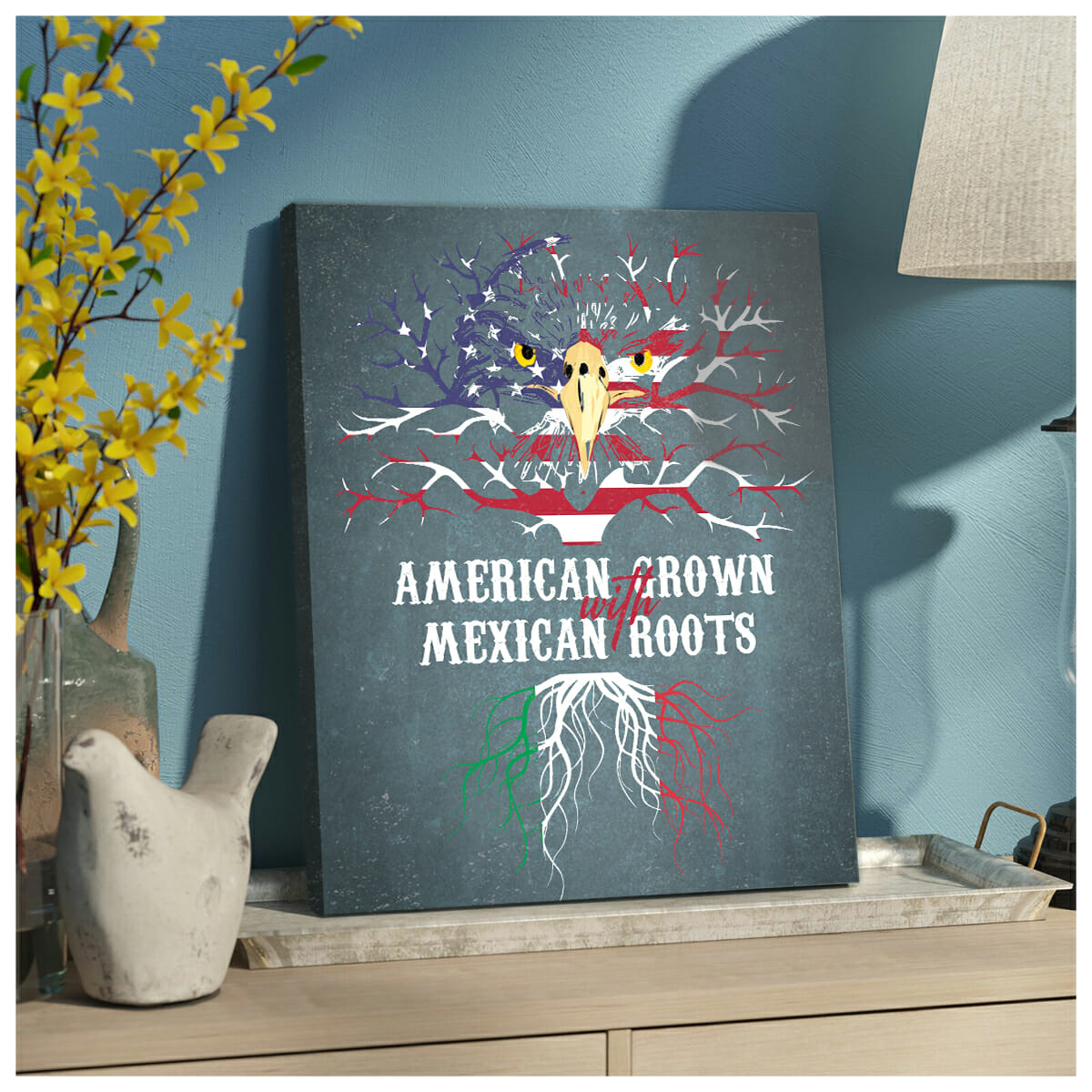American grow with mexican roots Canvas