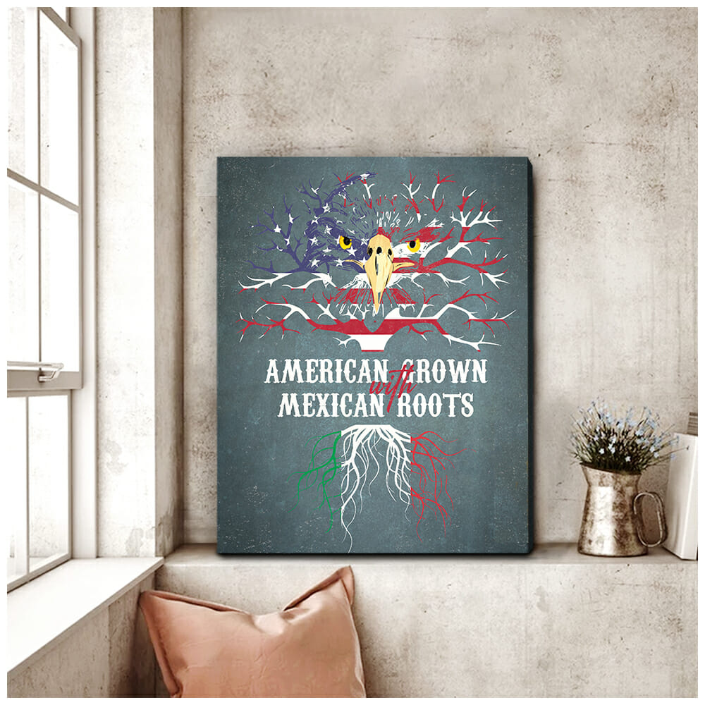 American grow with mexican roots Canvas