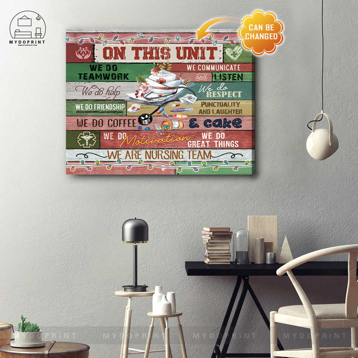 On This Unit We Are Nursing Team Christmas Version Personalized Canvas