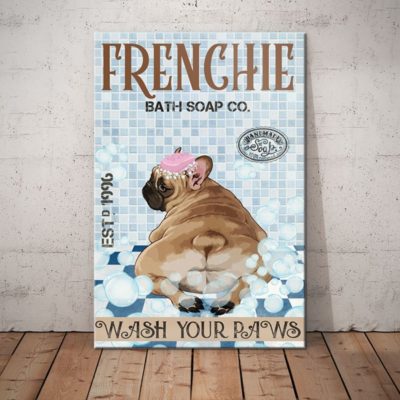 French Bulldog Bath Soap Company Canvas FB1807 81O58 French Bulldog Dog Canvas