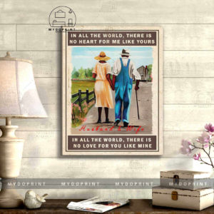 In All The World Husband & Wife Personalized Canvas