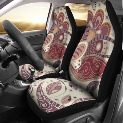 Abstract Floral Canvas Car Seat Covers (set of 2)