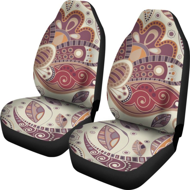 Abstract Floral Canvas Car Seat Covers (set of 2)