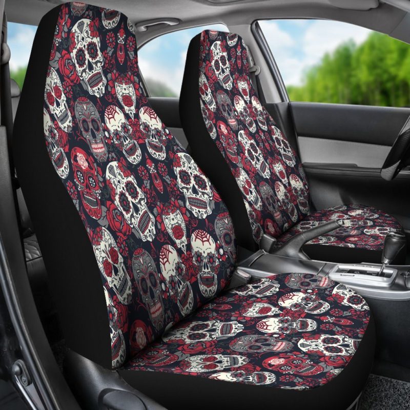 Calavera Skull Car Seat Covers (set of 2)