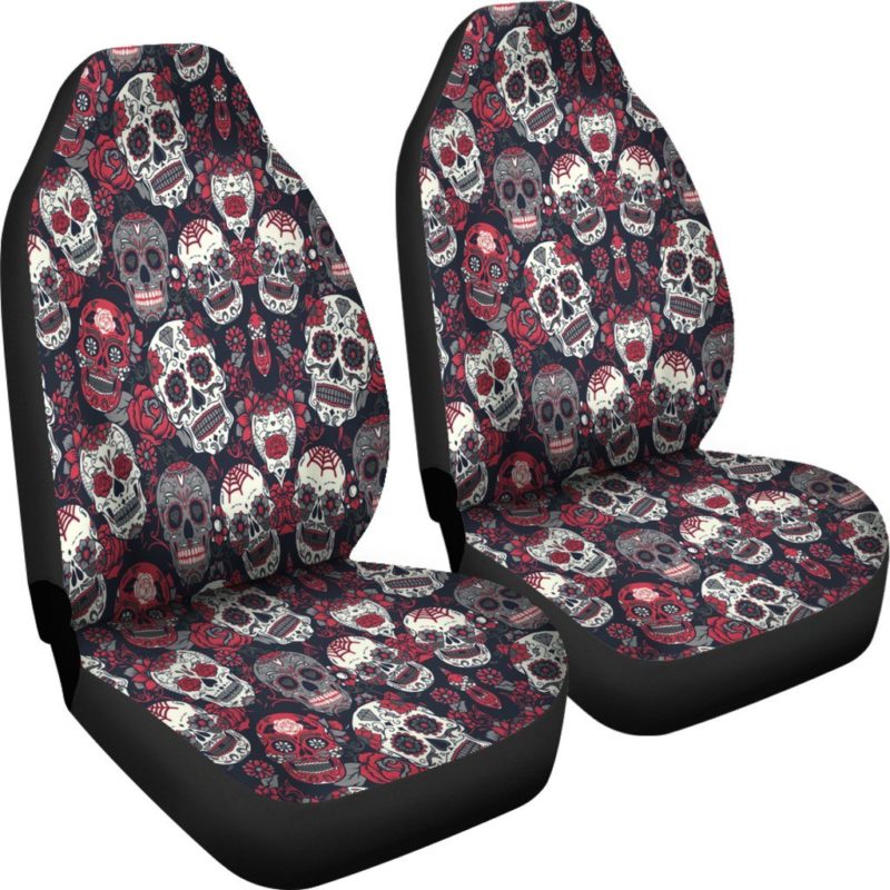 Calavera Skull Car Seat Covers (set of 2)