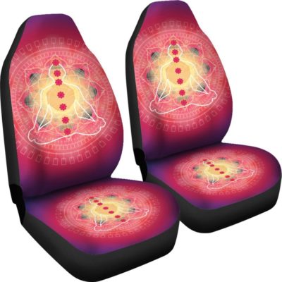 Chakra Light Red Car Seat Covers (set of 2)