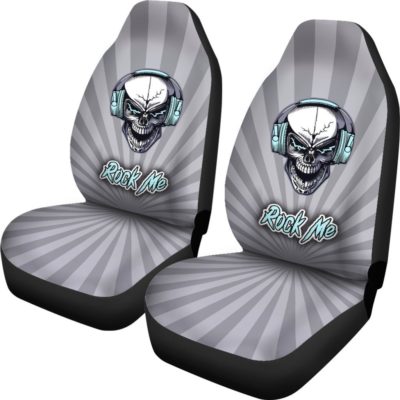 Rock Me and Music Freaks Skull Car Seat Covers (set of 2)