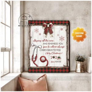 Merry Christmas Nurse 2020 Personalized Canvas