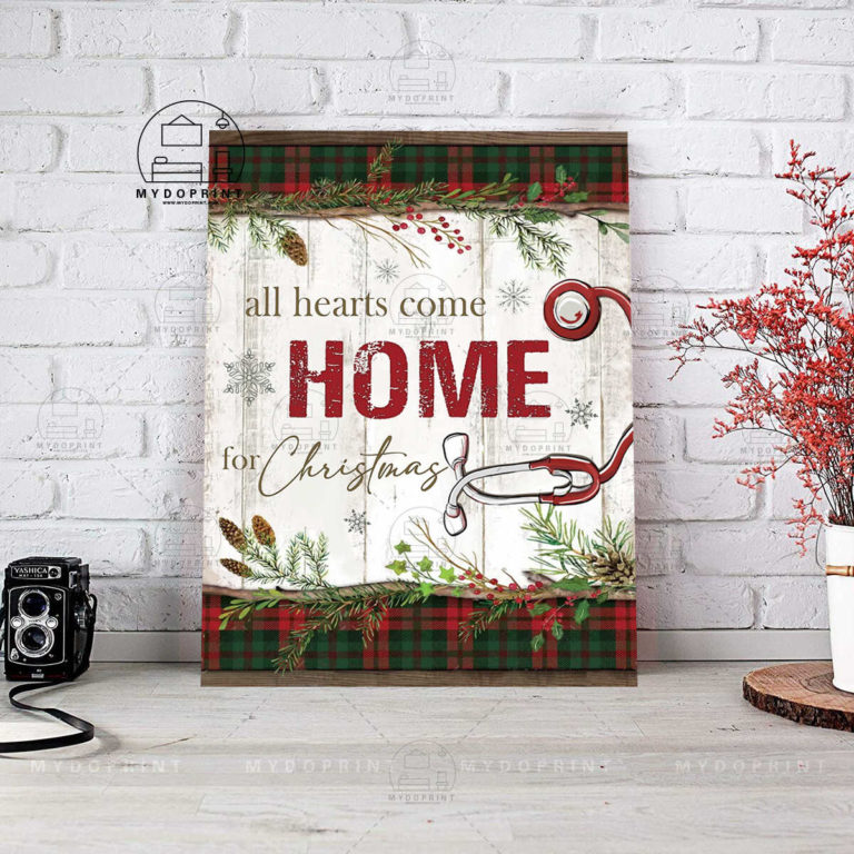 All Hearts Come Home For Christmas Canvas