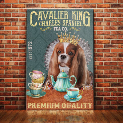 Cavalier King Charles Spaniel Dog Tea Company Canvas FB1901 70O59 Cavalier King CHarles Dog Canvas