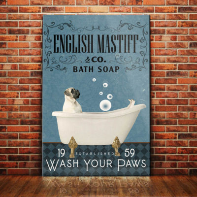 English Mastiff Dog Bath Soap Company Canvas FB1905 81O60 English Mastiff Dog Canvas