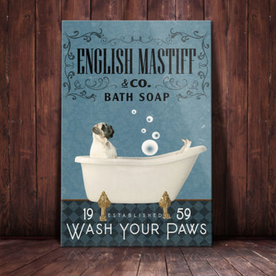 English Mastiff Dog Bath Soap Company Canvas FB1905 81O60 English Mastiff Dog Canvas