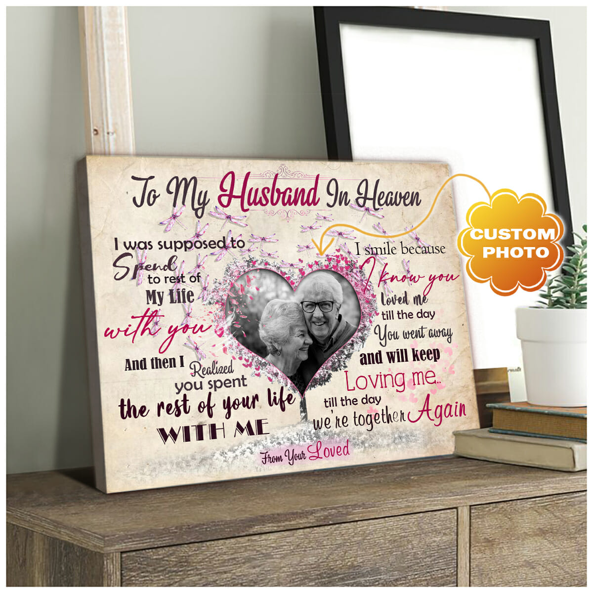 To My Husband Till The Day We're Together Again Personalized Canvas