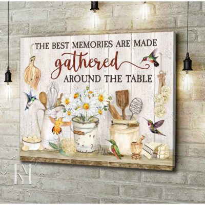 Hayooo Beautiful Farmhouse Kitchen Canvas The Best Memories Are Made Gathered Around The Table