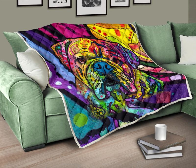 Bulldog Premium Quilt - Dean Russo Art Bedding Set