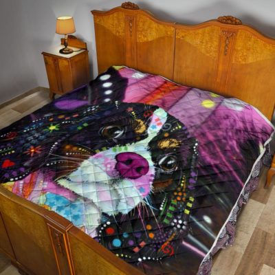 Cavalier King Charles Spaniel Premium Quilt - Dean Russo Art Bedding Set