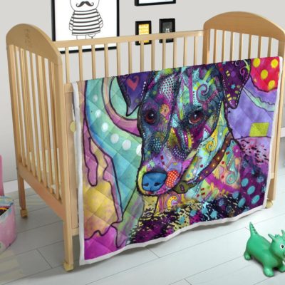Jack Russell Terrier Premium Quilt - Dean Russo Art Bedding Set