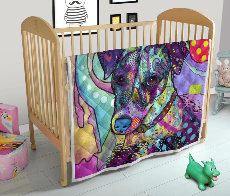 Jack Russell Terrier Premium Quilt - Dean Russo Art Bedding Set