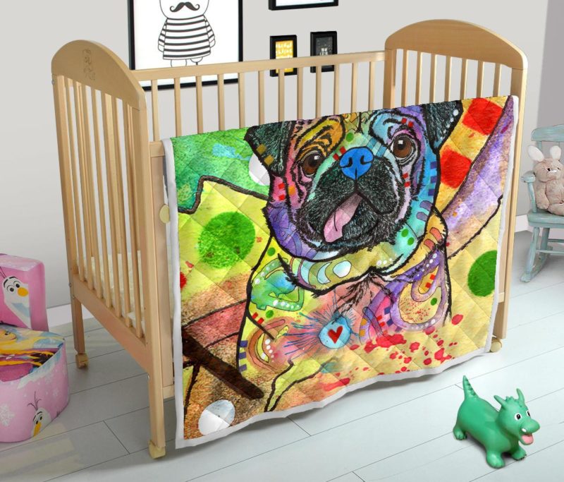 Pug Premium Quilt - Dean Russo Art Bedding Set