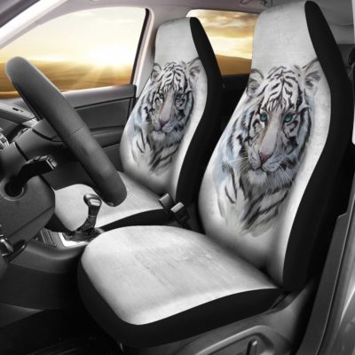 White Tiger Car Seat Covers (set of 2)
