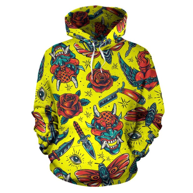Luxurious Golden Art Deco Design One Pullover Hoodie