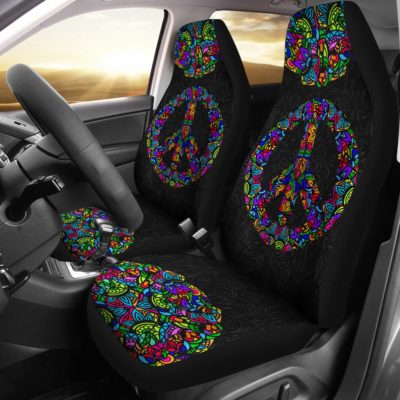 Bohemian Peace & Love Car Seat Covers (set of 2)