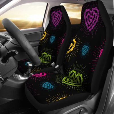 Black Chain Heart Car Seat Covers (set of 2)