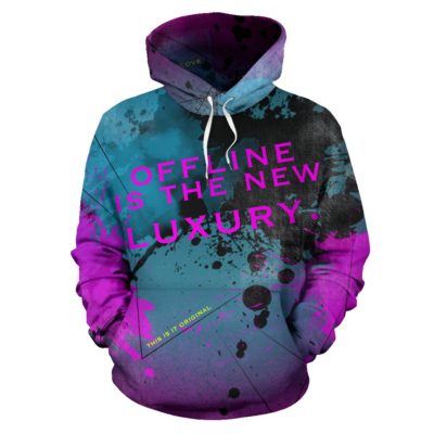 Overthinking kill my vibe. Luxury Abstract Camouflage Art Pullover Hoodie