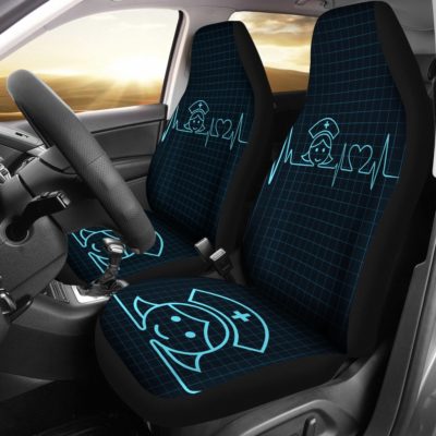 Nurse Heartbeat - Car Seat Covers (set of 2)