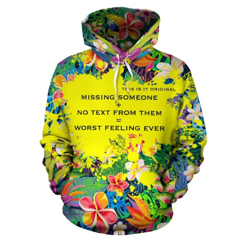 Luxury Floral - Tropical design Style Hoodie with Quote by Emotions. You Deserve - Pullover Hoodie