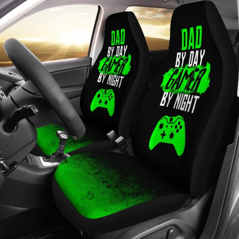 Dad By Day XB Gamer By Night Car Seat Covers (set of 2)