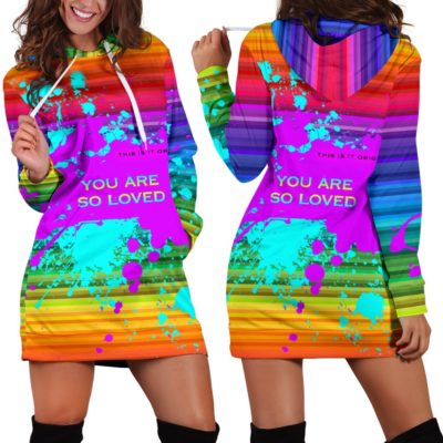 Rave Tie Dye design with mushroom and crazy skull Four Pullover Hoodie