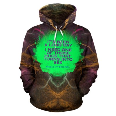 Luxury Abstract Colorful Design Hoodie With Sarcastic Quote. Life is too short - Pullover Hoodie