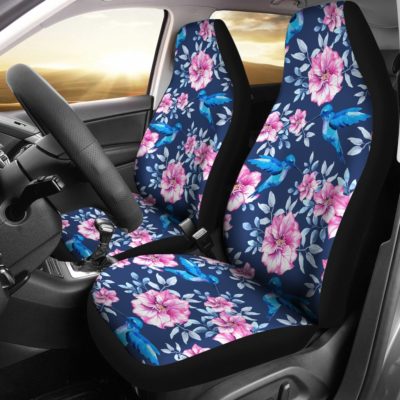 Hummingbird Floral Car Seat Covers (set of 2)