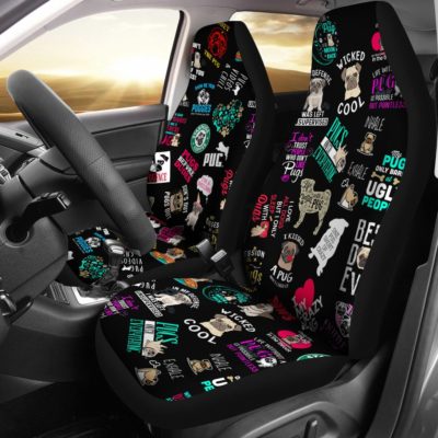 Pug Logos Car Seat Covers - pug bestseller Car Seat Covers (set of 2)