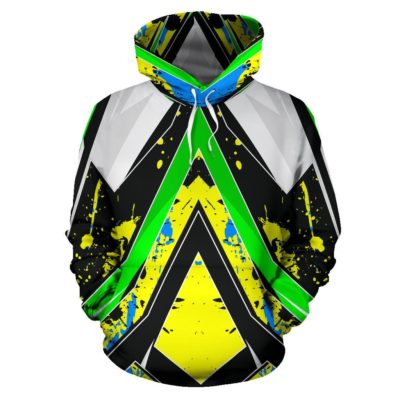 Racing Style Black & Yellow Stripes Vibes Pullover Hoodie