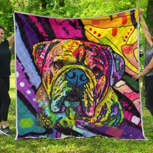 Bulldog Premium Quilt - Dean Russo Art Bedding Set