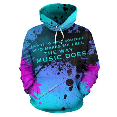 Something about today. Luxury Abstract Camouflage Art with Neon Splash Pullover Hoodie