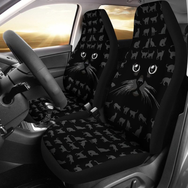 Black Cat - Car Seat Covers (set of 2)