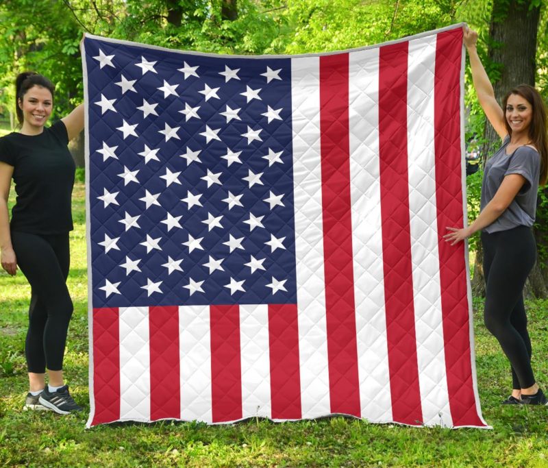 US Flag Design Premium Quilt Bedding Set