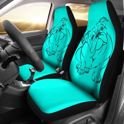 Bull With Attitude Car Seat Covers - bulldog bestseller Car Seat Covers (set of 2)
