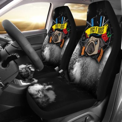 Pugs N Roses Car Seat Covers (set of 2)