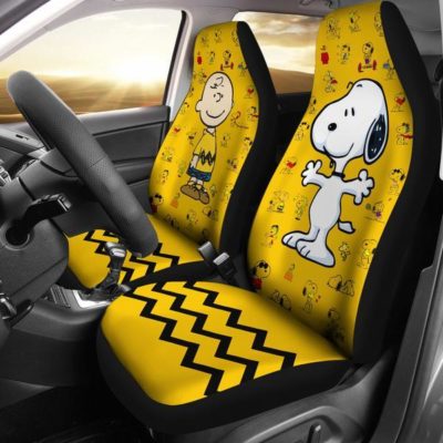 Charlie & Snoopy V2 (Set of 2) Car Seat Covers (set of 2)