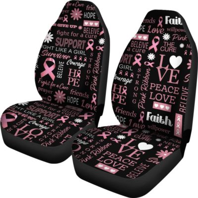Breast Cancer Awareness Car Seat Covers (set of 2)