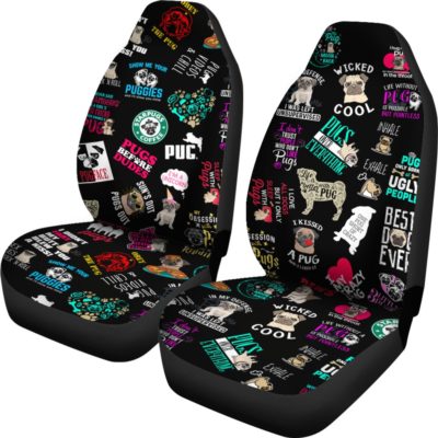 Pug Logos Car Seat Covers - pug bestseller Car Seat Covers (set of 2)