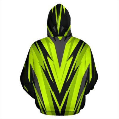 Racing Style Neon Green & Pink Vibes Pullover Hoodie